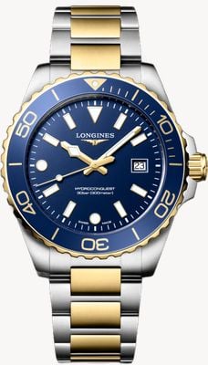 LONGINES HydroConquest Quartz (42mm) Blue Sandblasted Dial / Two-Tone Stainless Steel Bracelet L37693967