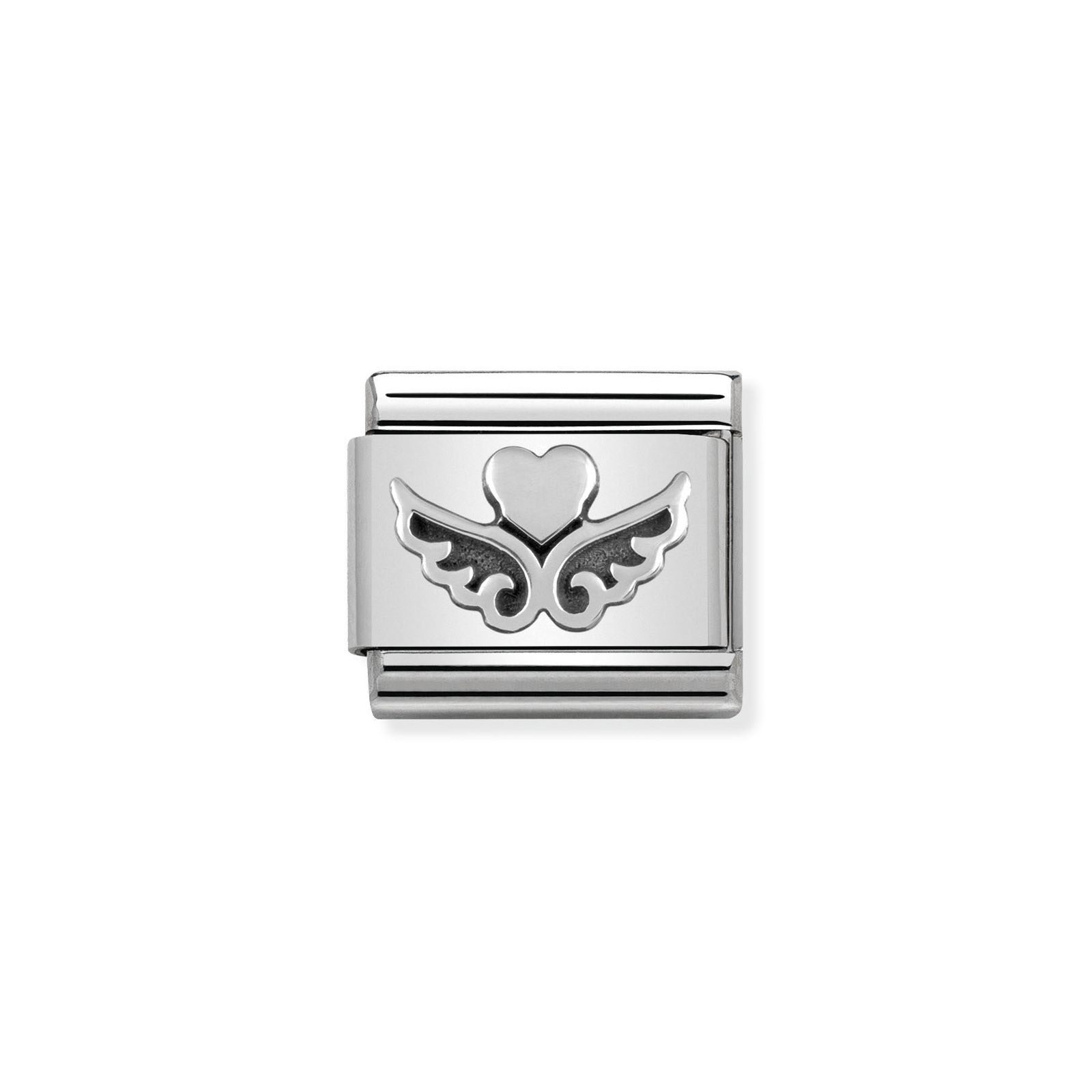 Nomination 330101/13 Classic Winged Heart Oxidised Sterling Jewellery
