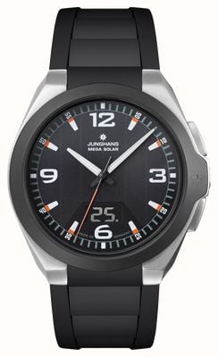 Junghans Spektrum Mega Solar (41.6mm) Black Dial / Black Synthetic Rubber Strap 18/1526.00