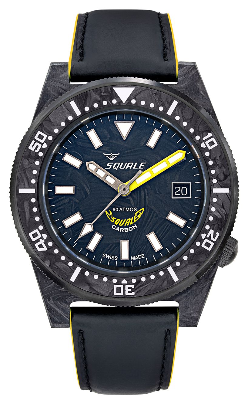 Squale T183AFCY.RLY T-183 Forged Carbon Yellow (42mm) Forged Watch