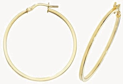 Treasure House 9k Yellow Gold Hoop Earrings 30 mm ER1007-30