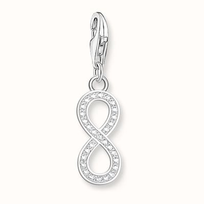 Thomas Sabo Silver Infinity Charm Pendant With Zirconia Stones Silver 2171-051-21