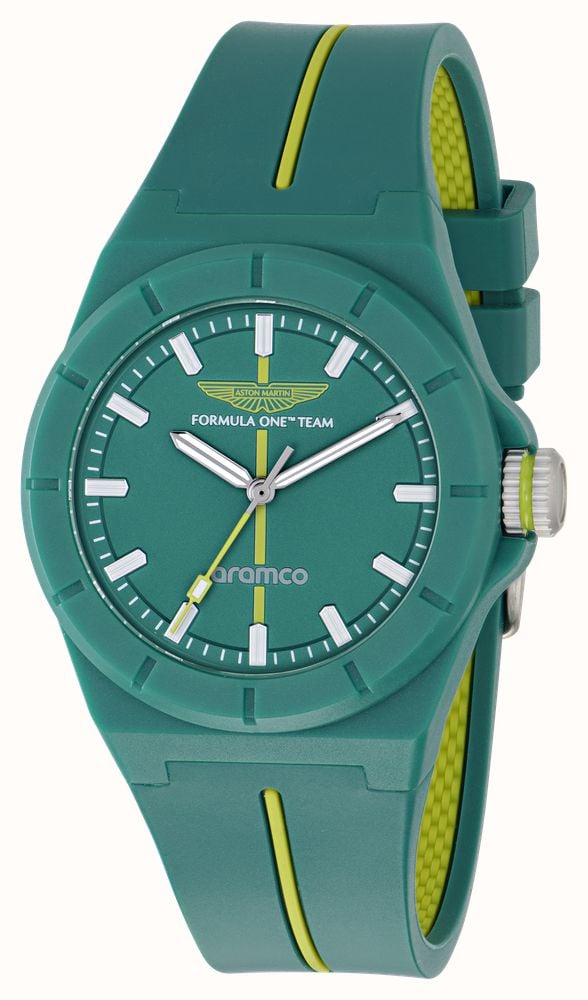 Aston Martin Aramco Formula One™ Team SHD Quartz (38mm) Podium Green Dial / Podium Green Silicone Strap MTFH1F602 - alternate view 2