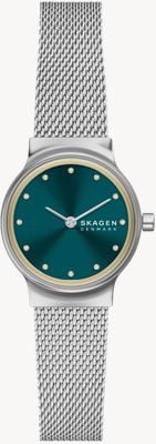 Skagen Freja Lille Quartz (26mm) Teal Sunray Dial / Stainless Steel Mesh Bracelet SKW3188
