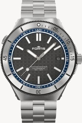 FORTIS Marinemaster M-44 Chronometer Ocean Blue (44mm) Stainless Steel Block Bracelet F8120022
