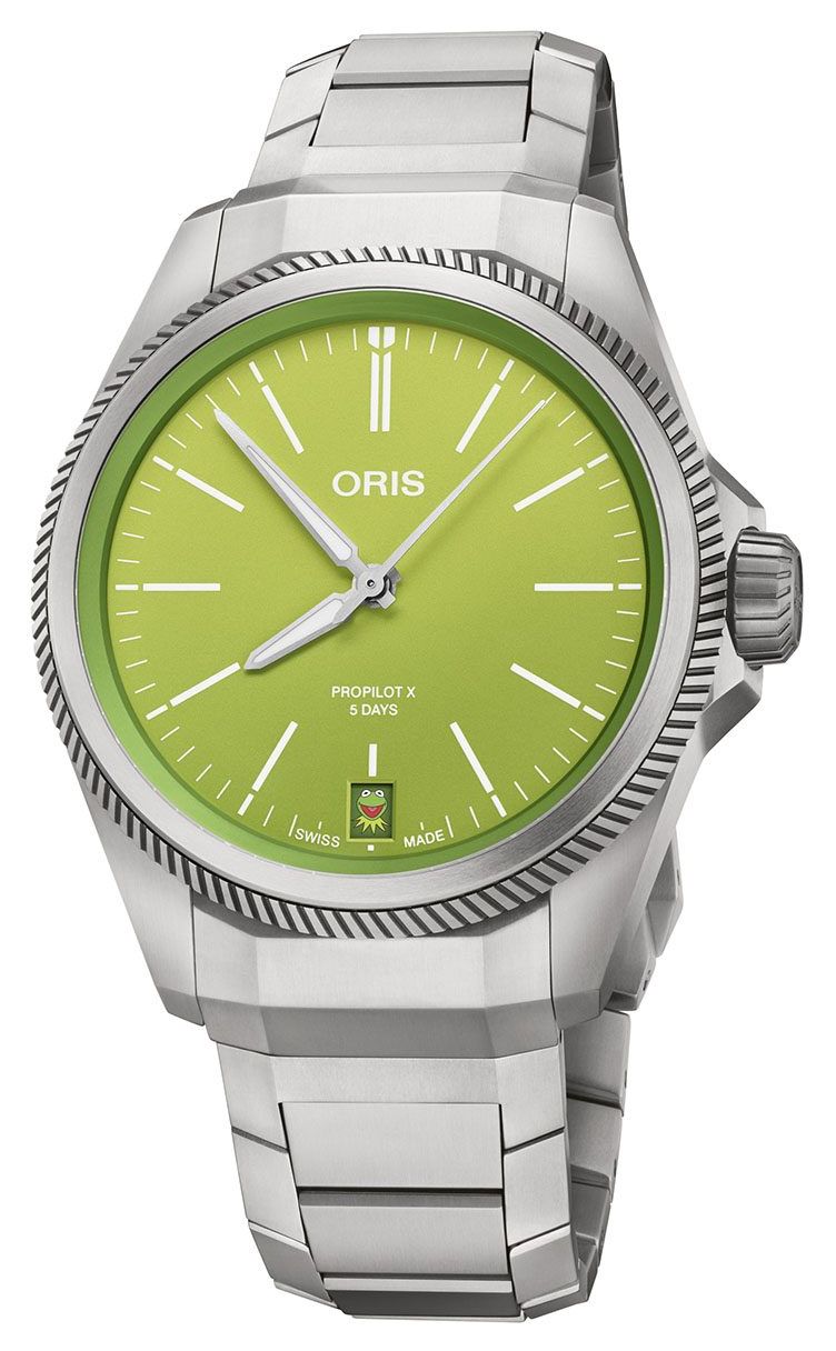 ORIS 01 400 7778 7157-SET ProPilot X Kermit Edition Calibre Watch