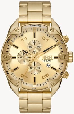 Diesel Spiked Gold Dial | Gold PVD Bracelet DZ4608