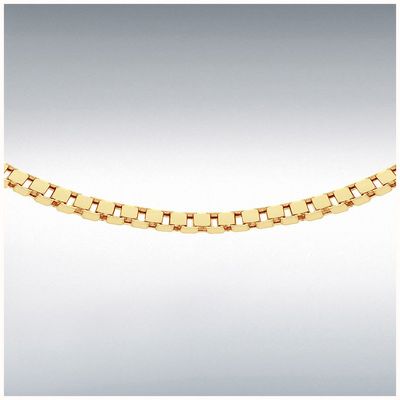 IBB Sterling Silver Gold Plated Box Chain 8.16.0384