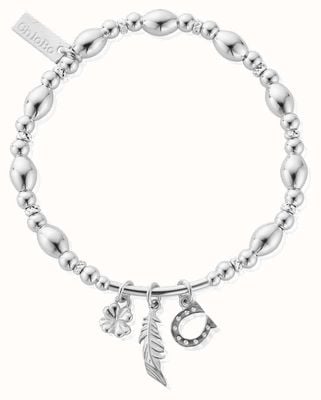 ChloBo Luck And Courage Sterling Silver Bracelet SBMULLC