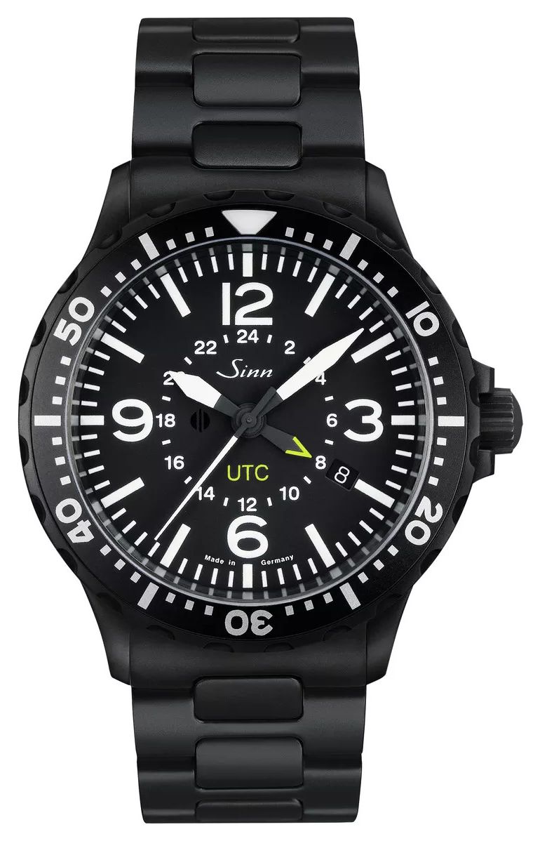Sinn 857.020 BRACELET 857 S UTC | Black PVD Bracelet Watch
