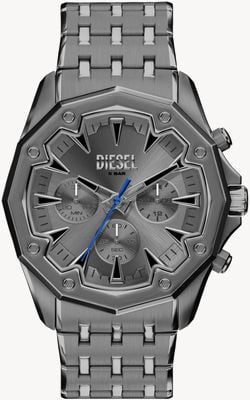 Diesel Stinger Chronograph (46mm) Grey Dial / Grey PVD Stainless Steel Bracelet DZ4708