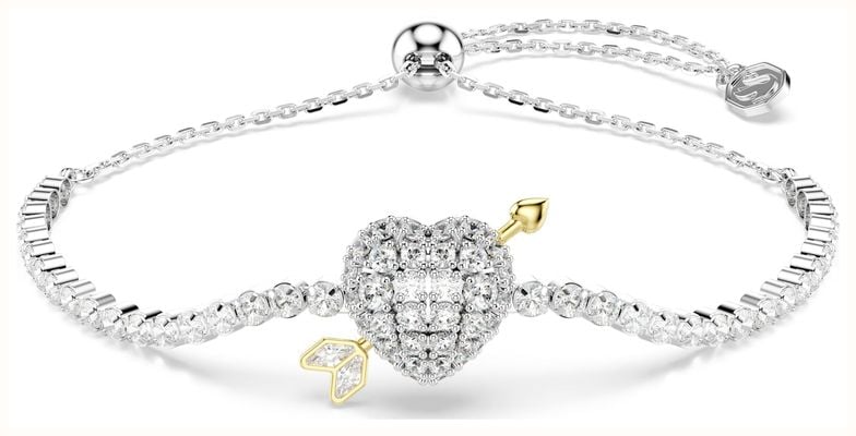 Swarovski Idyllia Heart & Arrow Rhodium Plated Bracelet (24cm) 5742022
