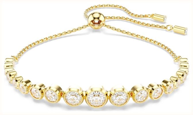 Swarovski Ladies Gold Imber Tennis Bracelet Mixed Round Cuts, White, 18k Gold Finish 5705450