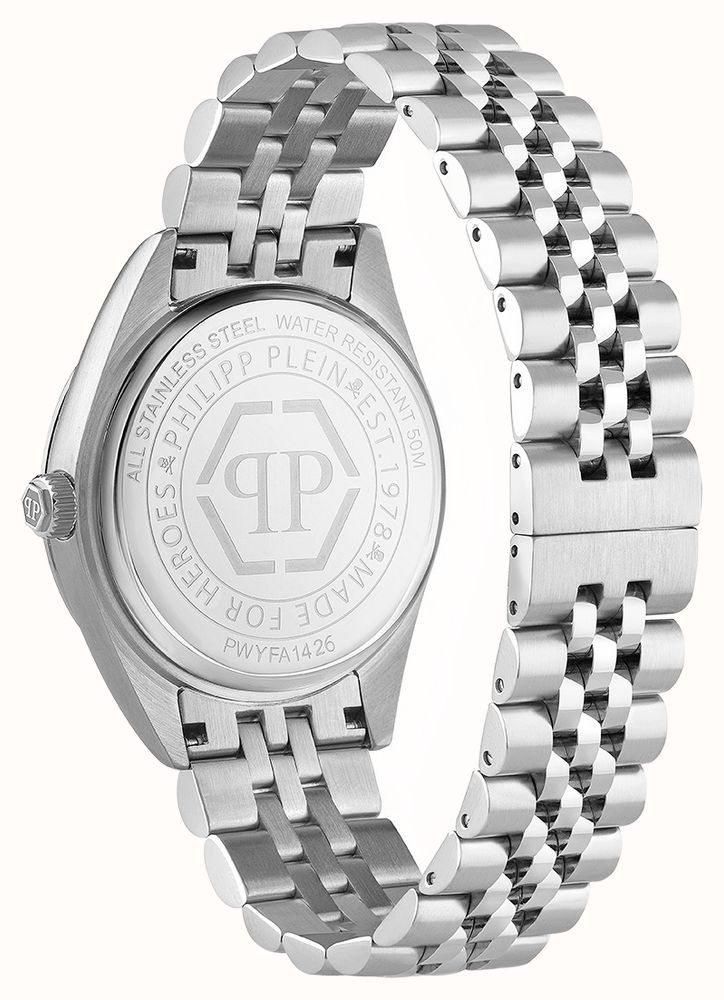 Philipp Plein DATE SUPERLATIVE Quartz (34mm) Blue Sandstone Dial / Stainless Steel Bracelet PWYFA1426 - alternate view 2