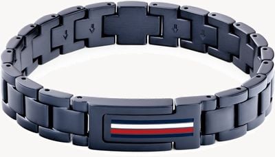 Tommy Hilfiger Men's Mason Blue-Tone Stainless Steel Bracelet 2790598