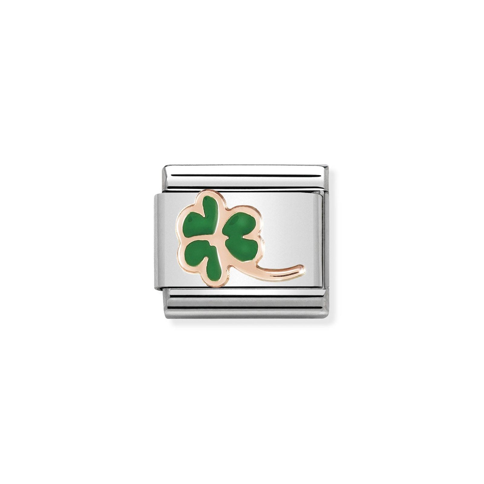 Nomination 430202/01 Classic Clover 9ct Rose Gold & Steel Jewellery