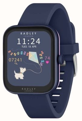 Radley Series 32 Smartwatch (38mm) Digital Display / Navy Blue Silicone Strap Watch RYS32-2162