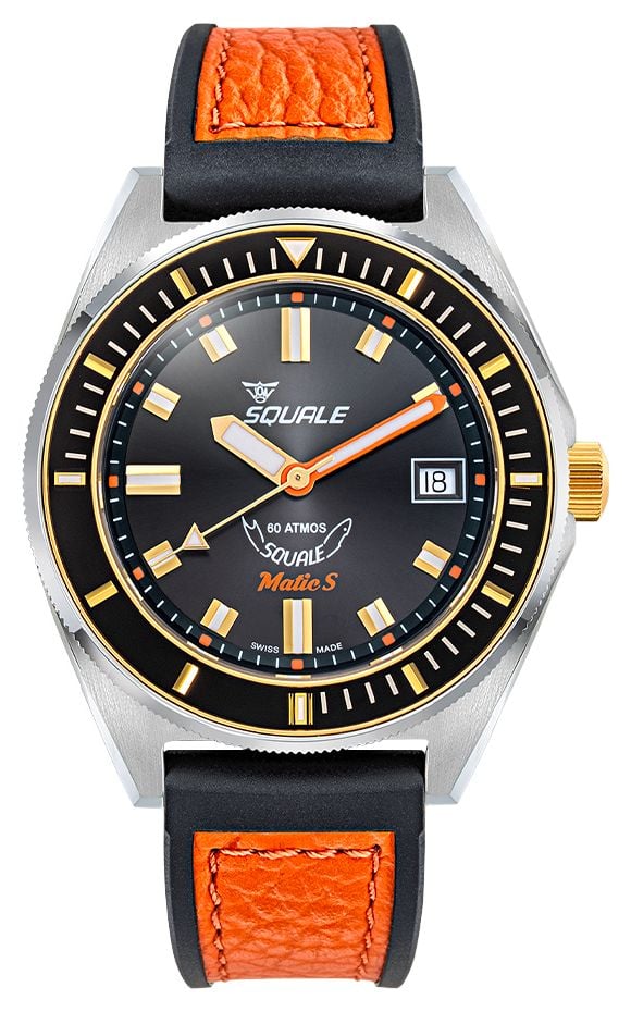 Squale MATICGBKBK.RLOR Matic S Automatic (39mm) Sunray Black Watch