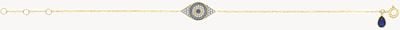 Ladies 9ct Yellow Gold Evil Eye Bracelet BR670
