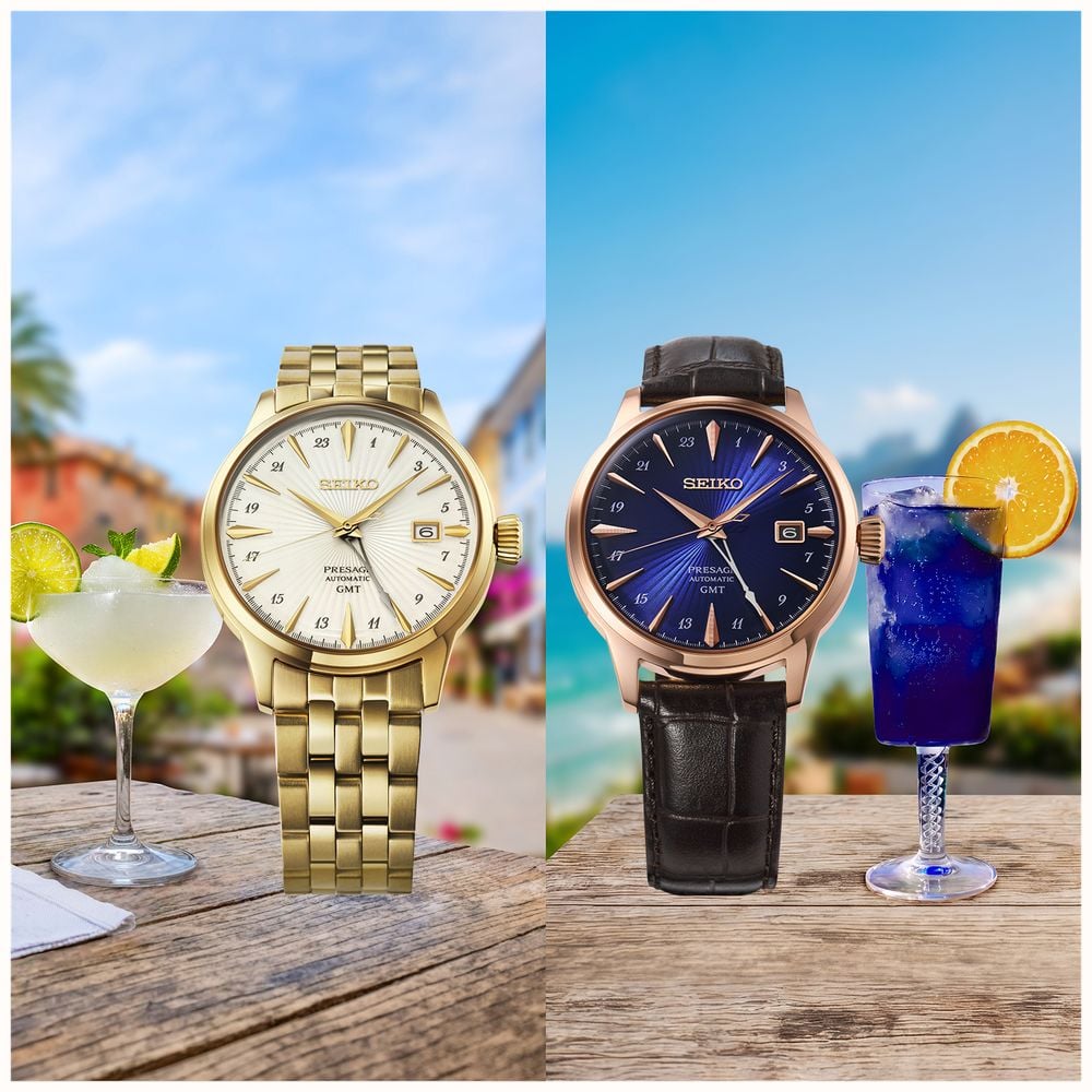 Seiko Presage Cocktail Time ‘Daiquiri’ GMT (40.5mm) Cream Dial / Gold PVD Stainless Steel Bracelet Watch HCB004J1 - alternate view 5