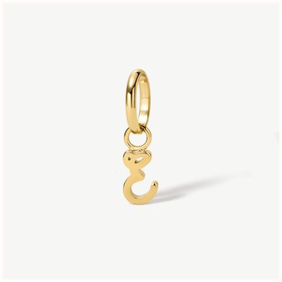 D.LOUISE Gold Tone Mini Italic Initial Charm - E CH-39-05