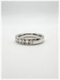 1ct Baguette & Round Brilliant Natural Diamond 18ct White Gold Half Eternity Ring RBR-390-050-100-18W-N - alternate view 2