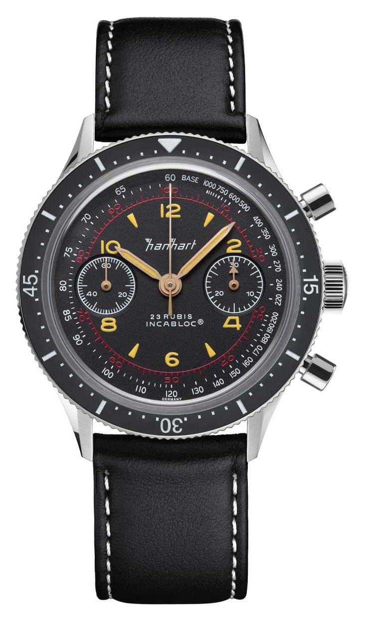 Hanhart H703.210-8010 415 ES Iconic (39mm) Black Dial / Watch