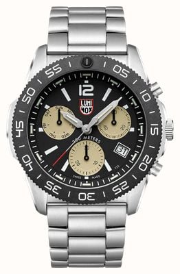 Luminox Pacific Diver Chronograph (44mm) Black Beige Dial / Stainless Steel Bracelet XS.3150.M