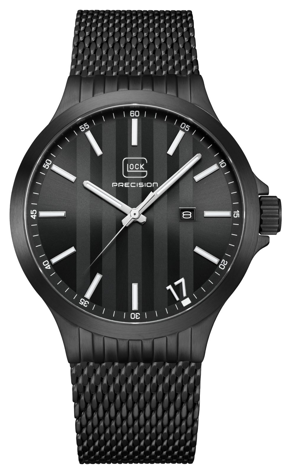 GLOCK Precision GW-12-1-24 Date Quartz (44mm) Black Striped Watch
