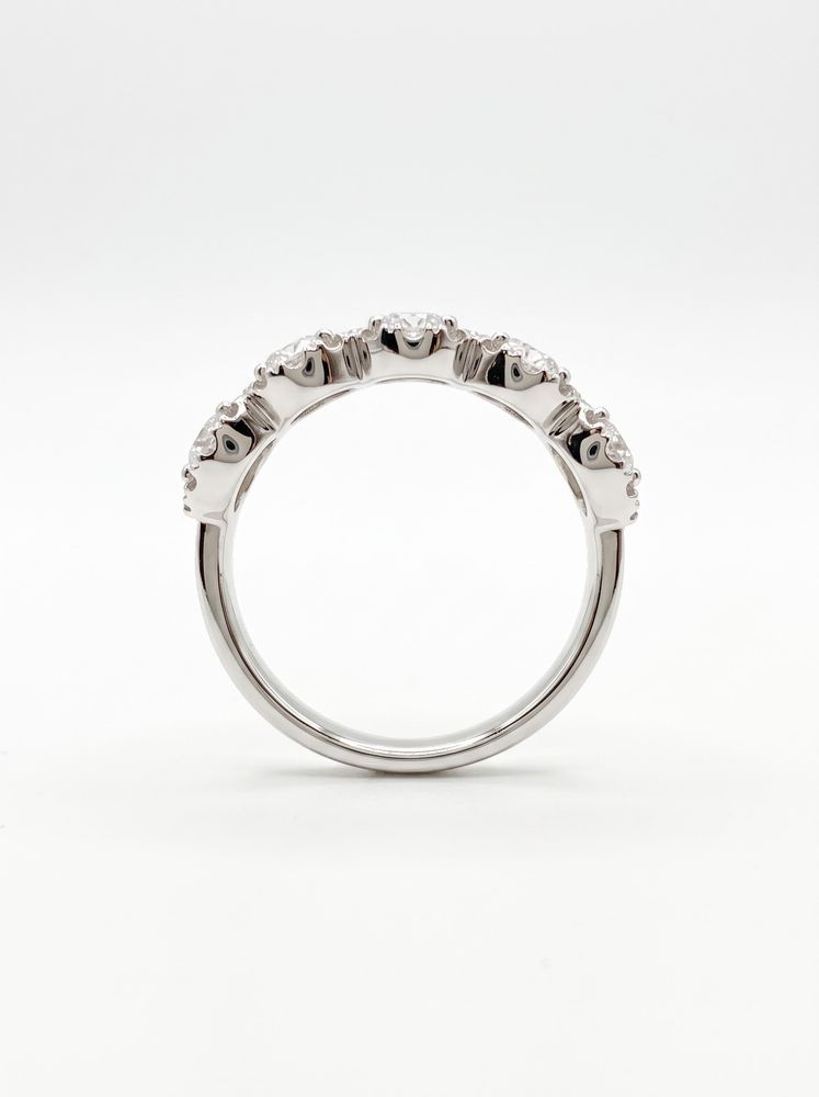 1.55ct Round Brilliant Natural Diamond Platinum Halo Five Stone Ring E94044 - alternate view 3