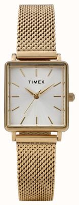 Timex Transcend (22mm) Silver Dial / Gold PVD Stainless Steel Mesh Bracelet TW2Y26100