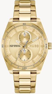HUGO Women's #Fast For Her (38mm) Gold Dial / Gold-Tone Stainless Steel Bracelet 1540171