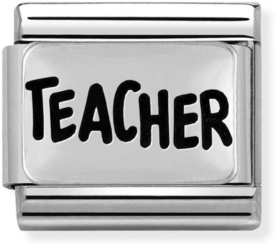 Nomination Classic Teacher Oxidised Sterling Silver & Steel Charm 330102/39