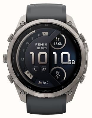 Garmin Fenix 9 Pro InReach 51mm Premium GPS Smartwatch - Titanium With Graphite/Black Silicone Watch 010-04337-21