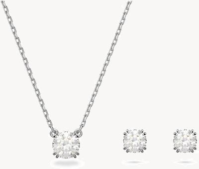 Swarovski Constella Necklace and Earrings Set | White Crystals | Rhodium Plated 5647663