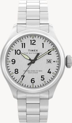Timex Waterbury Ace (41mm) Silver Dial / Stainless Steel Bracelet TW2Y18800