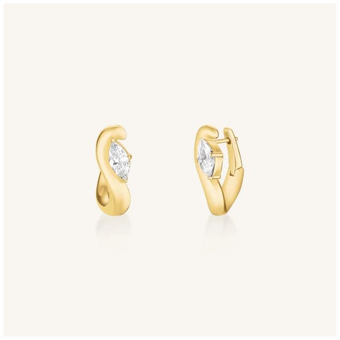 Rosefield Jewellery JEMWG-J1299 Marquise Wave Gold Plated