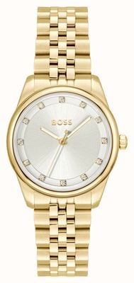BOSS GRACEFUL PRECIOUS (32mm) Silver Dial / Gold PVD Stainless Steel Bracelet 1502810