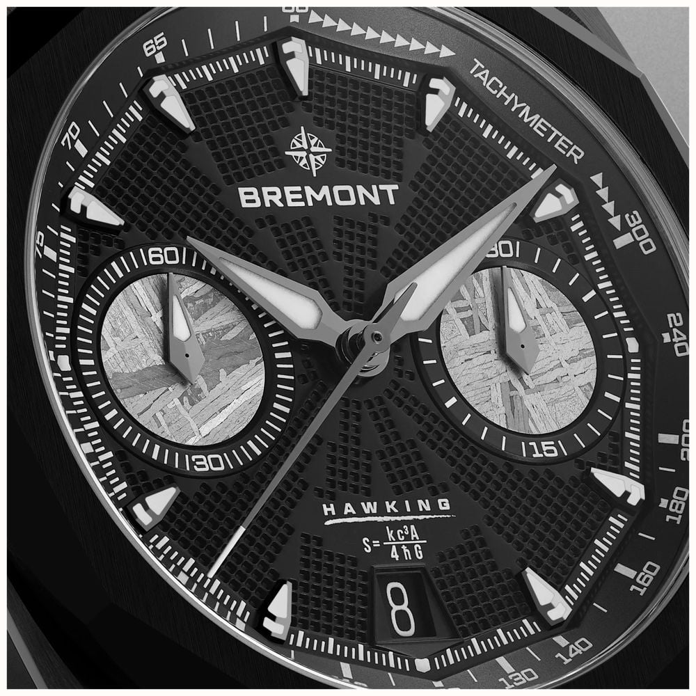 Bremont Supernova Chronograph Hawking Edition (41mm) Black Galvanic Metal Dial / Black Steel Bracelet SN41-CHR-DLC-HWK-B - alternate view 5