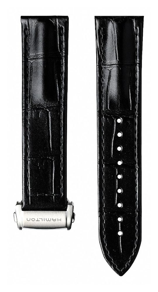 Hamilton Straps H690425103 Jazzmaster Black Calf Leather Watch