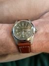 Customer picture of Hamilton Khaki Field Automatic (38mm) Khaki Green Sunray Dial / Brown Leather Strap H70455560