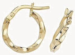 Treasure House 9k Yellow Gold Hoop Earrings 10 mm ER1008-10