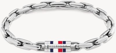 Tommy Hilfiger Stainless Steel Rectangle Belcher Chain Bracelet 2790749
