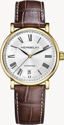 Herbelin Inspiration Automatic (38mm) Silver Dial / Brown Leather Strap 2047P08MA