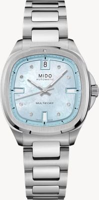 MIDO Multifort TV 35 Automatic (35mm) Light Blue Mother-of-Pearl Dial / Stainless Steel Bracelet M0493071113600