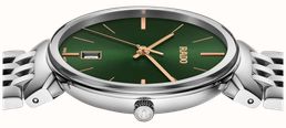 RADO Florence Quartz (38mm) Green Sunray Dial / Stainless Steel Bracelet R48912313 - alternate view 3