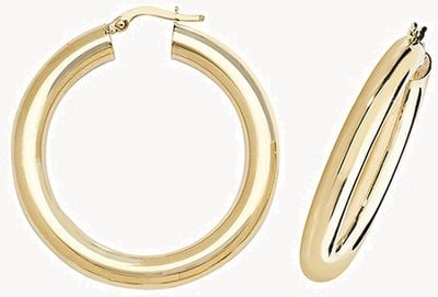 Treasure House 9k Yellow Gold Hoop Earrings 30 mm ER1005-30