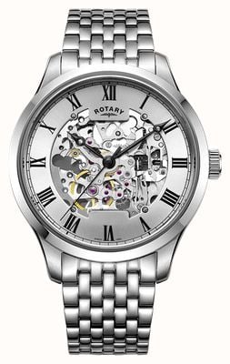 Rotary Skeleton Automatic (42mm) Silver Dial / Stainless Steel Bracelet GB02940/06