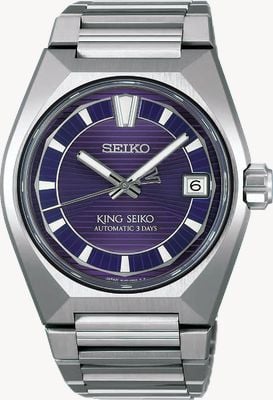 Seiko King Seiko VANAC 'Tokyo Highway' Automatic (41mm) Twilight Violet Dial / Titanium Bracelet HKF001J1
