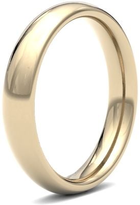 James Moore Wedding Rings | 9ct Yellow Gold | 4mm | Heavy | Traditional Court | AG_4LHC-9Y